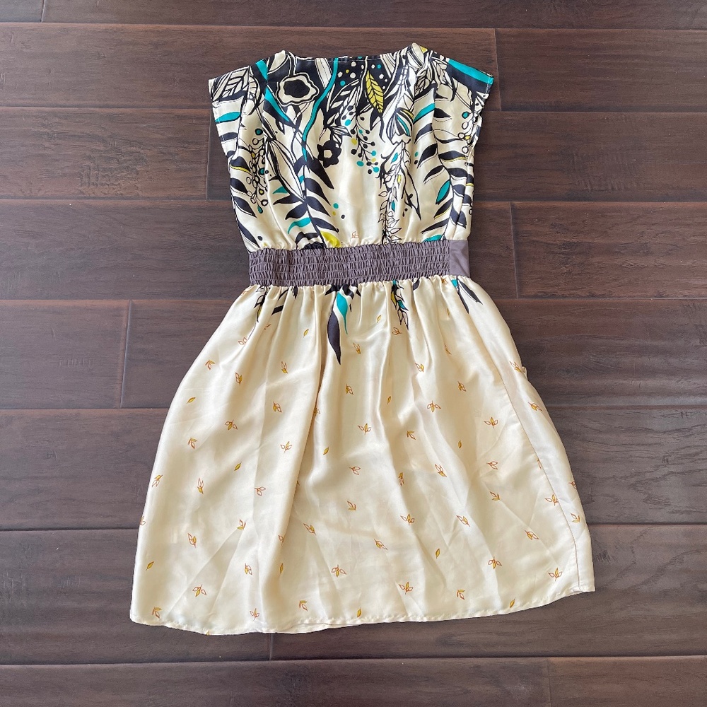 TLH by Hype Women's Gold Sleeveless Zipper Mini Dress Sz Small - Picture 2 of 8